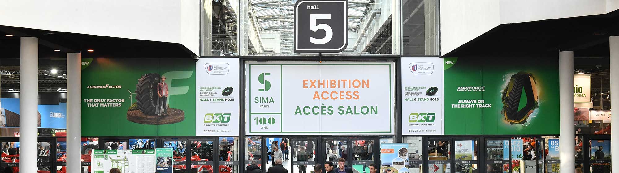 Entrance to Hall 5 of the SIMA exhibition